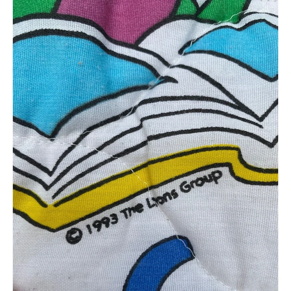 Vintage 1993 Barney Baby Bop ABC Quilted Blanket The Lyons Group 56