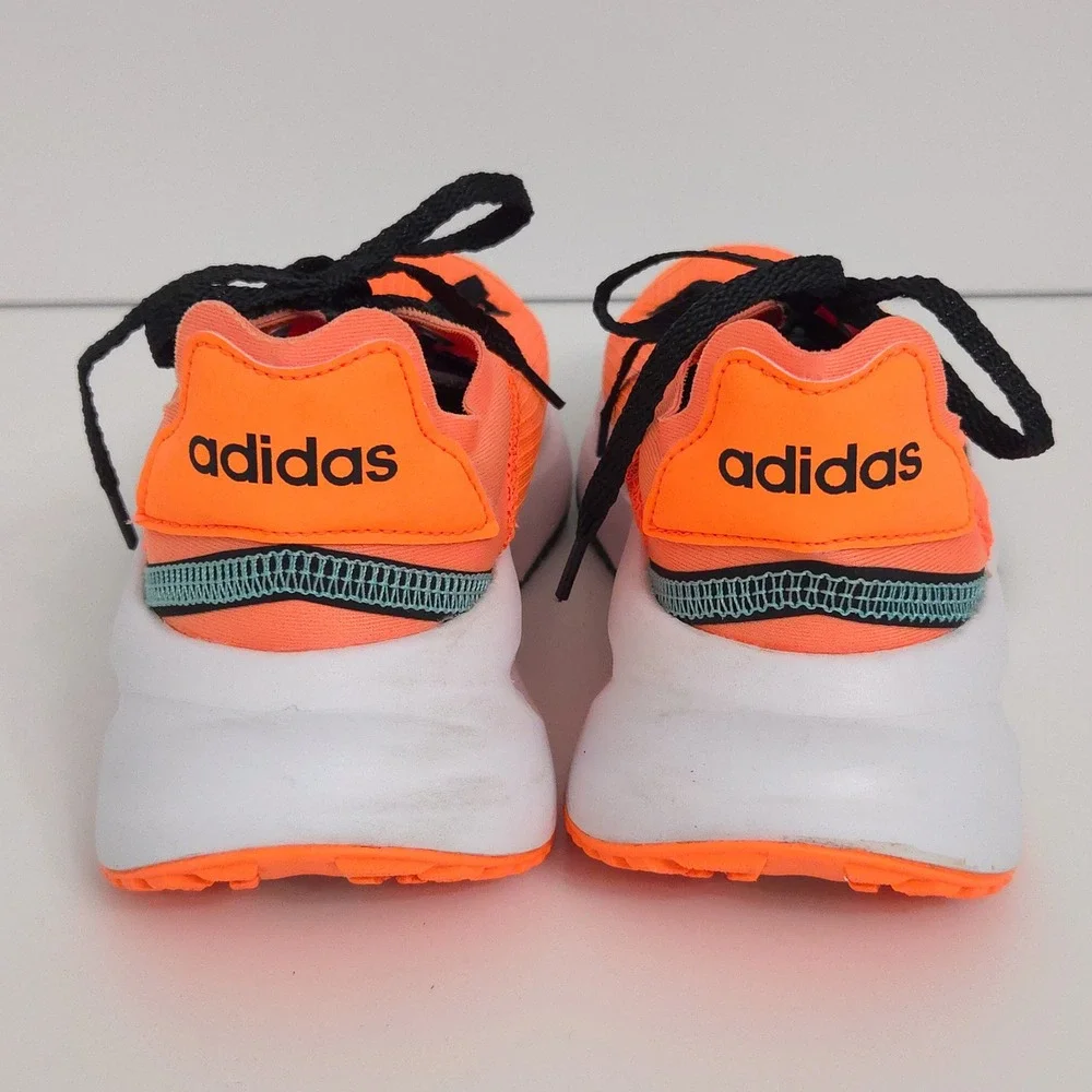 Adidas Neo FluidFlash Neon Orange & Black Cloudform Sneakers- Men's 4.5