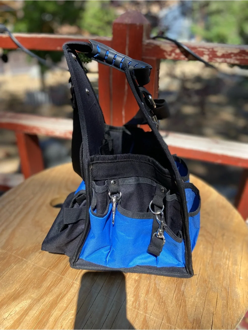 Blue and Black Utility Tool Bag - Compact Carry Pouch