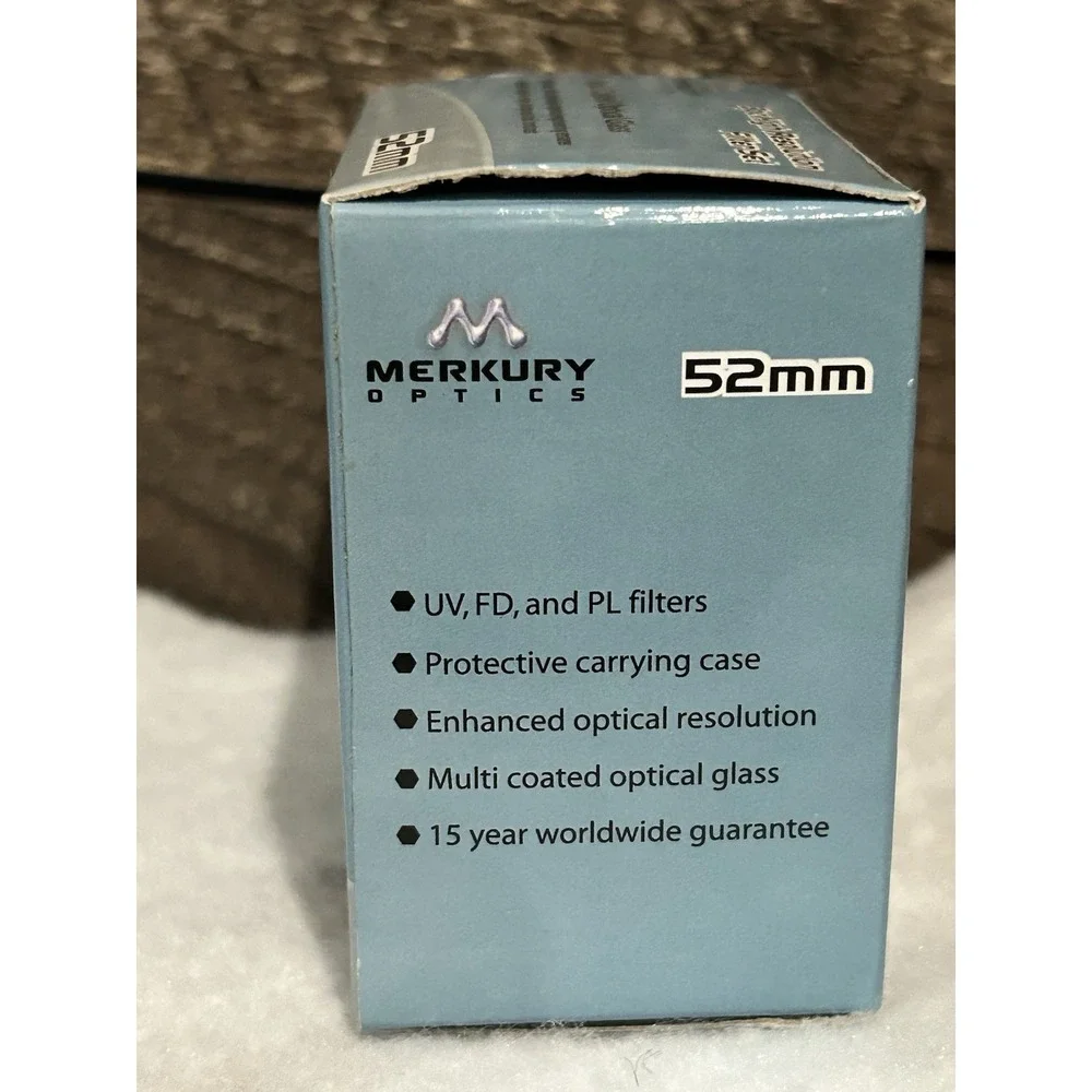 Merkury Mercury Optics 3-Piece 52mm High Resolution Filter Set New in‎ Box
