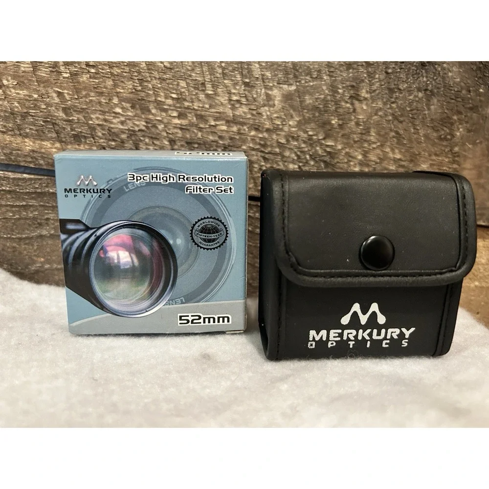 Merkury Mercury Optics 3-Piece 52mm High Resolution Filter Set New in‎ Box