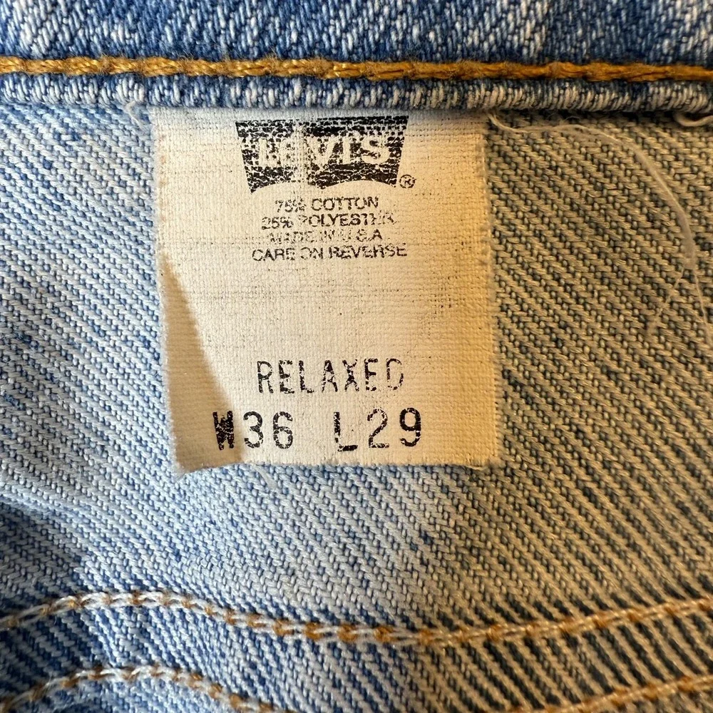 Levis 560 Jeans Mens 36x29 Relaxed Fit Tapered Leg Vintage Denim Made‎ USA 90s