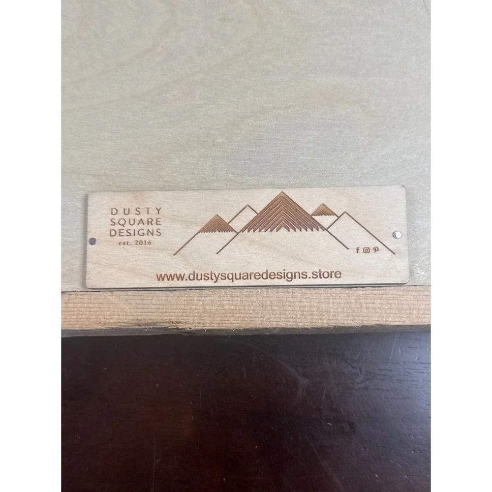 Dusty Square Designs Rustic Reclaimed Mountain Wood Wall Art with Gray Sky