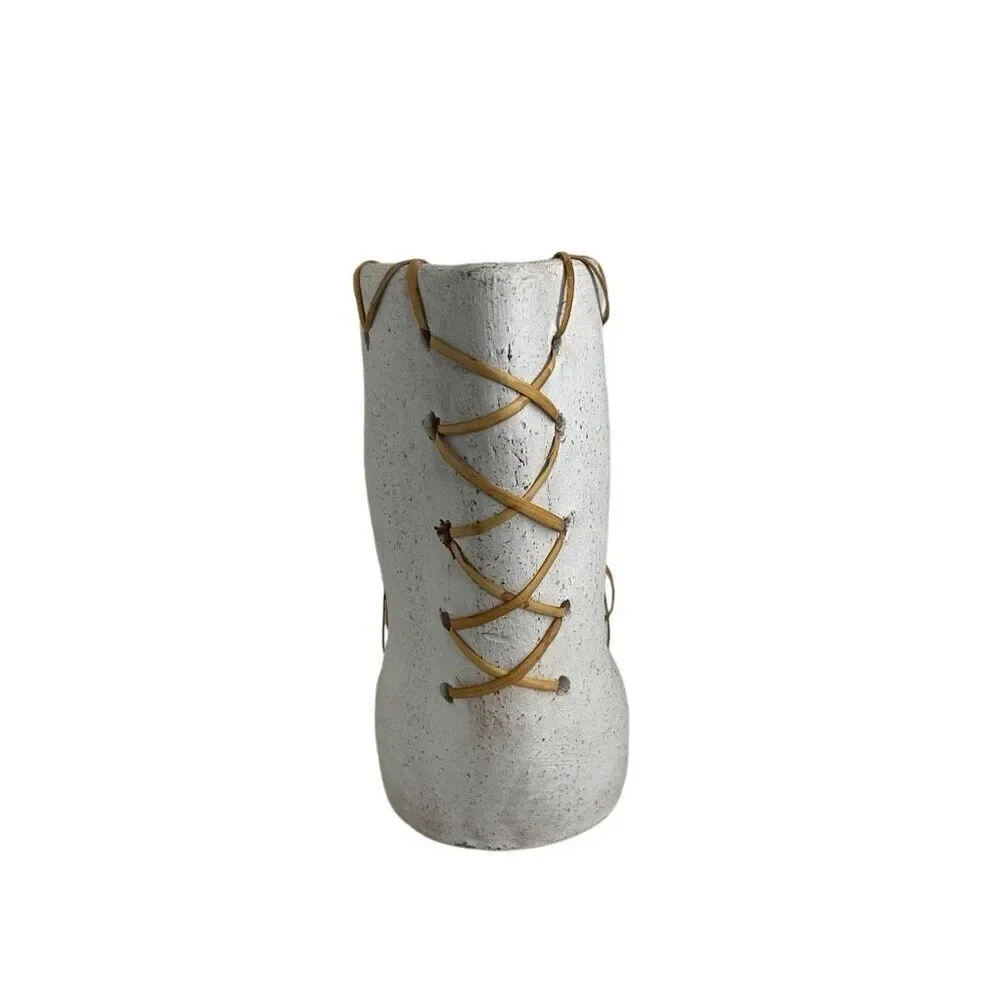 Vintage Minimalist Asian Pottery Vase 7 3/4