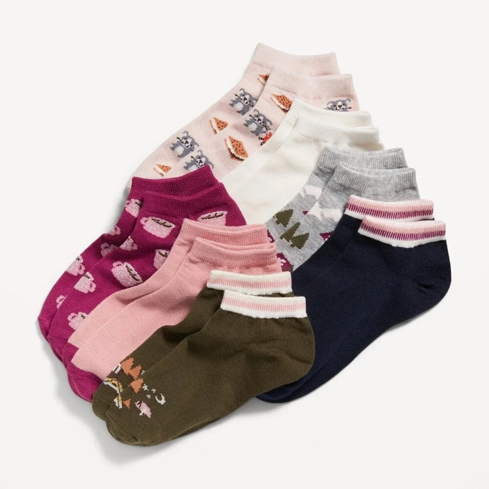 Old Navy 7-pack camping theme socks M NWT