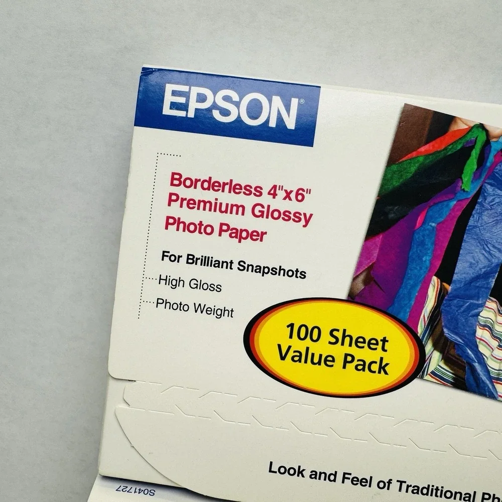 2‎ PACK Epson Premium Photo Paper Glossy, Borderless, 4