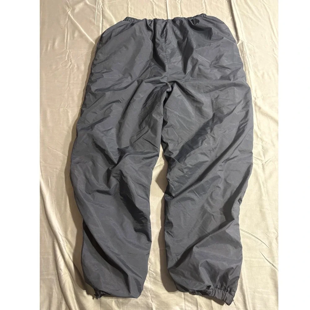 Alpine Ski Mens Black Nylon Lined Windbreaker Track Pants Size Large Vintage