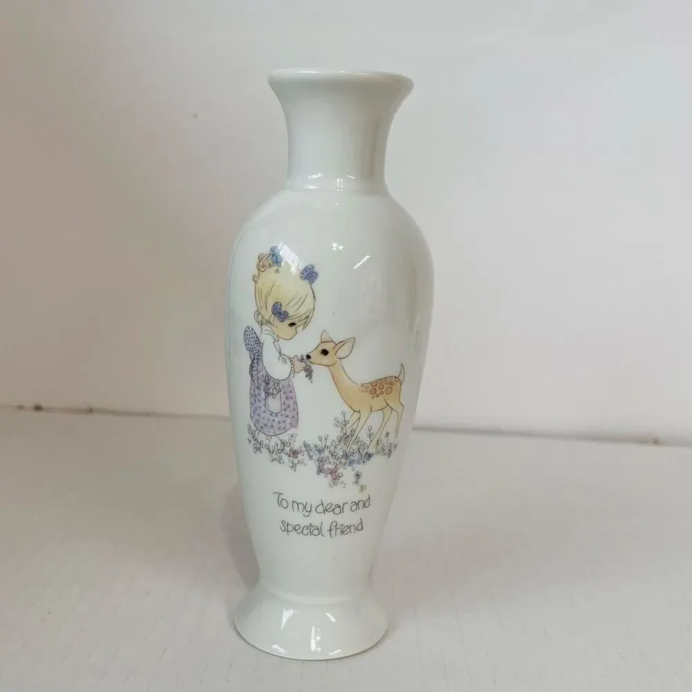 Vintage Precious Moments Bud Vase   To My Dear And Special Friend   1985   6”