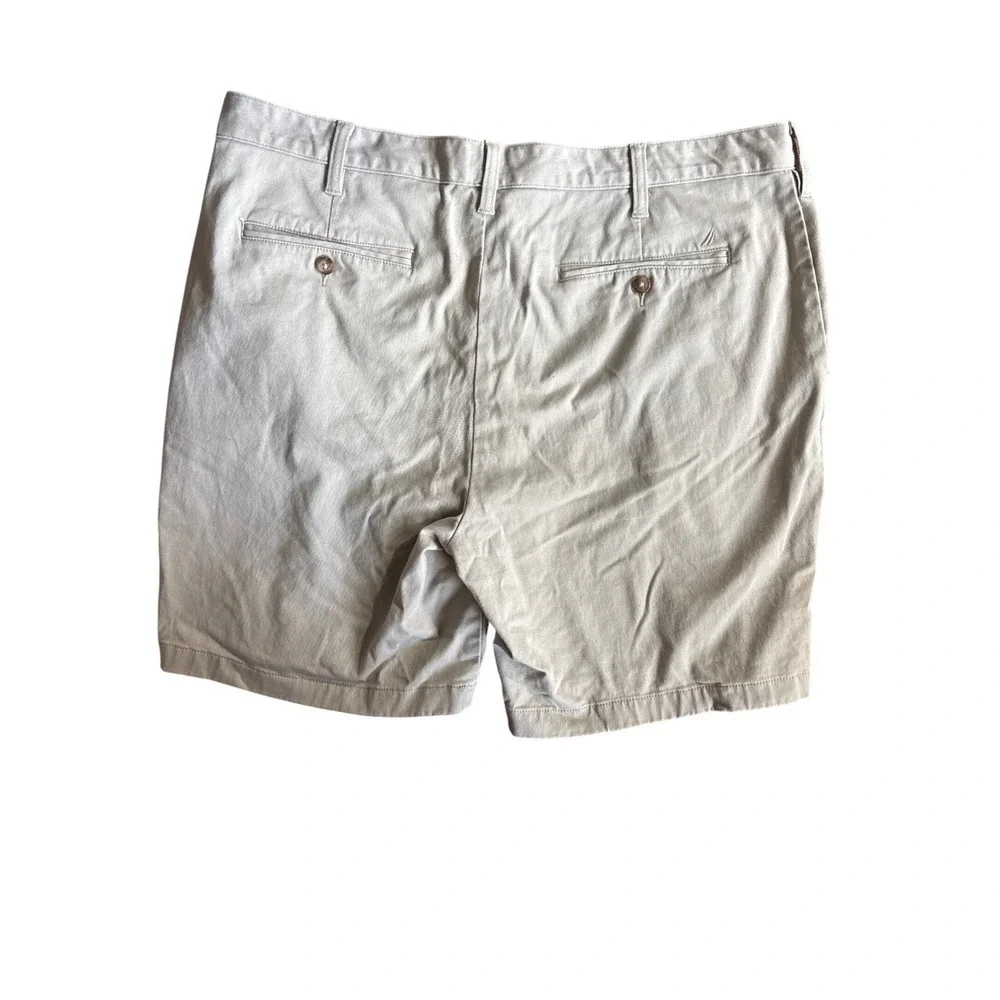 Nautica Mens Deck Shorts Classic Fit Stretch Khaki Size 38