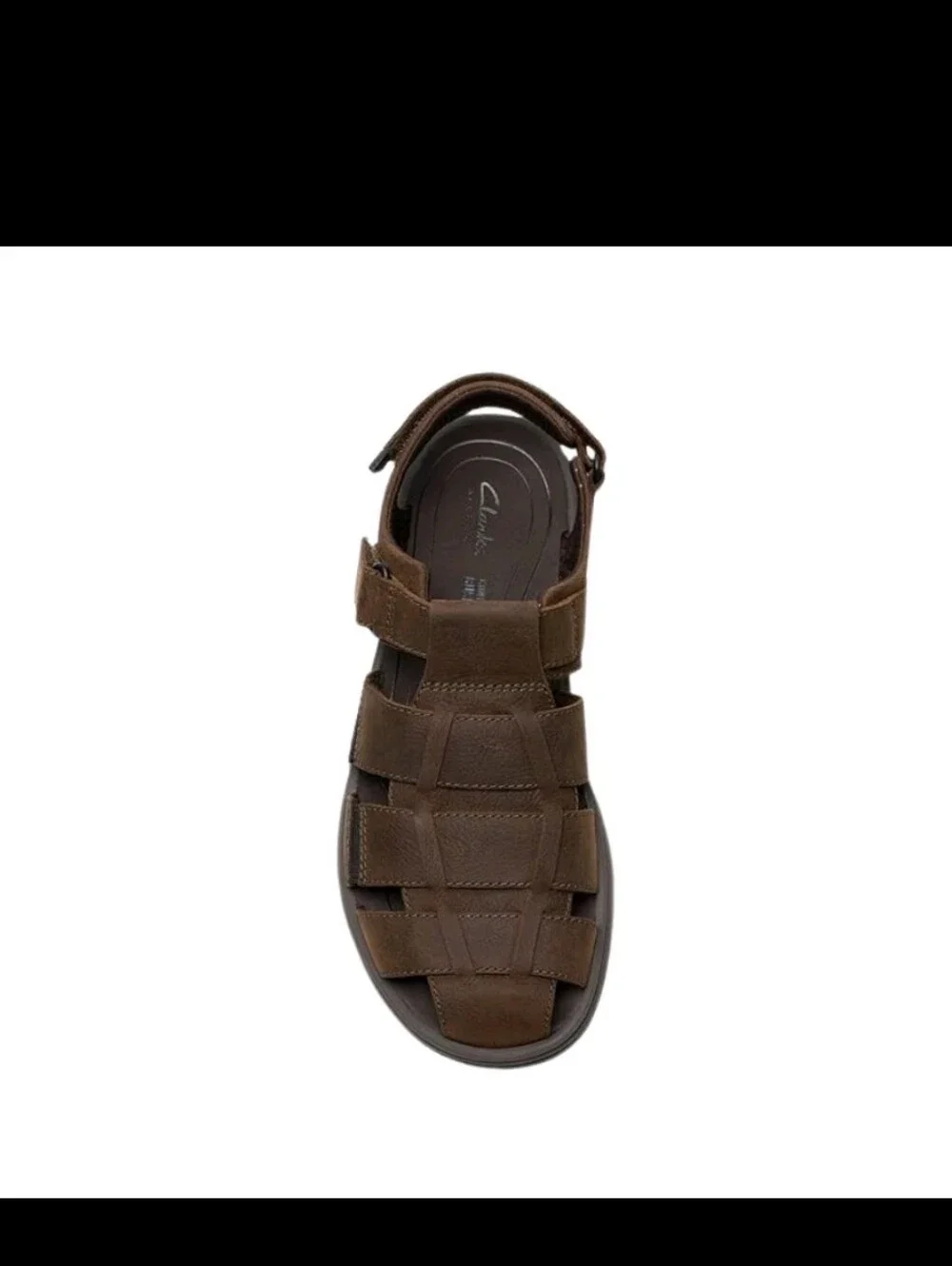 Clarks Men's Saltway Cove Dark Brown Leather Sandals CL-26176899
