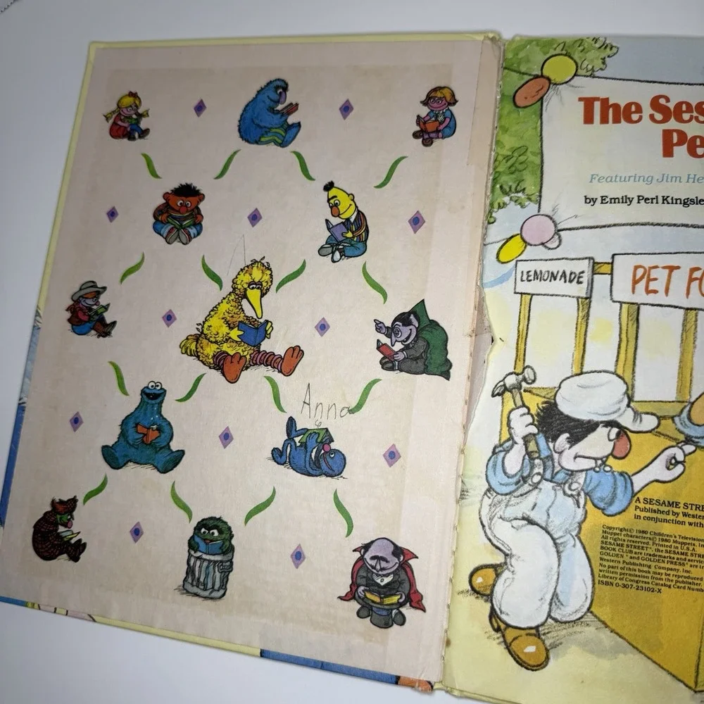 The Sesame Street Pet‎ show, sesame Street Book Club HC 1980 Muppets