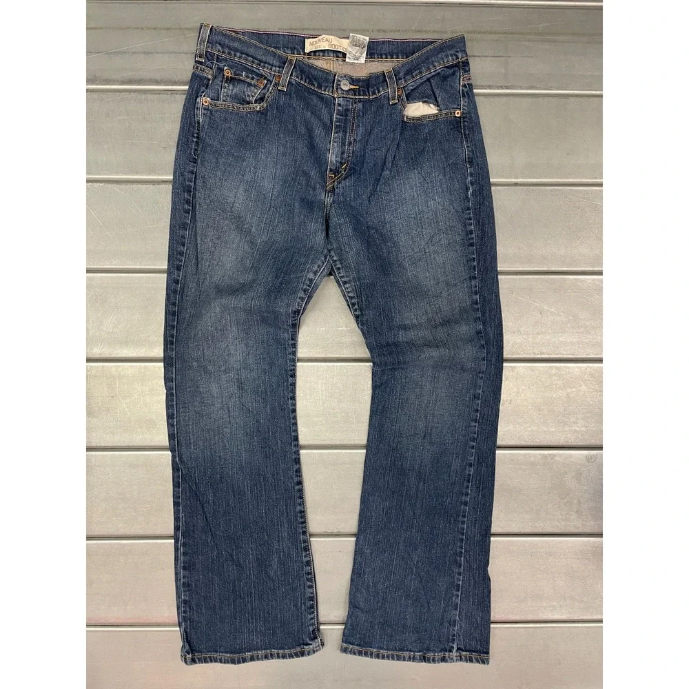 Levis 515 Nouveau Bootcut Jeans‎ Womens 34x32 Blue Medium/Dark Wash Denim