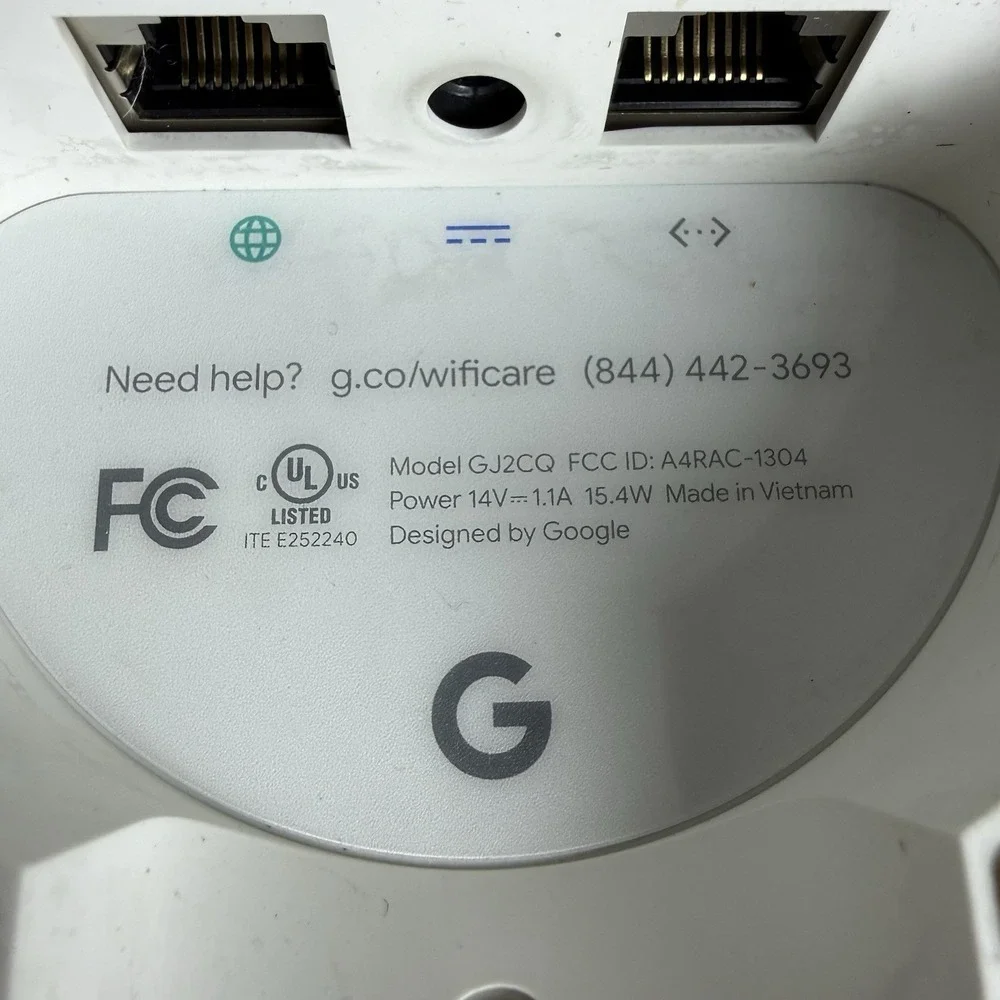 Google WiFi Mesh Router Access Point GJ2CQ Tested No Power Cord