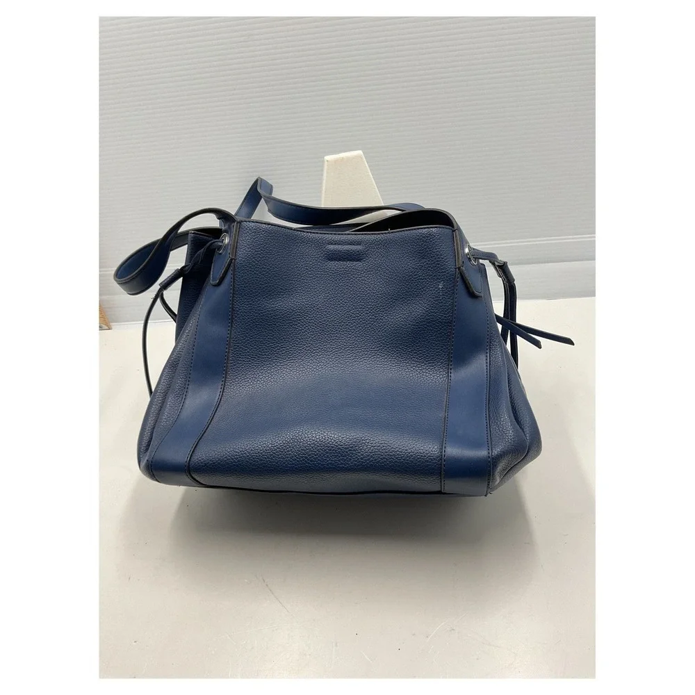 Calvin Klein Blue Pebbled‎ Faux Leather Large Hobo Shoulder Bag H1GBYUT2