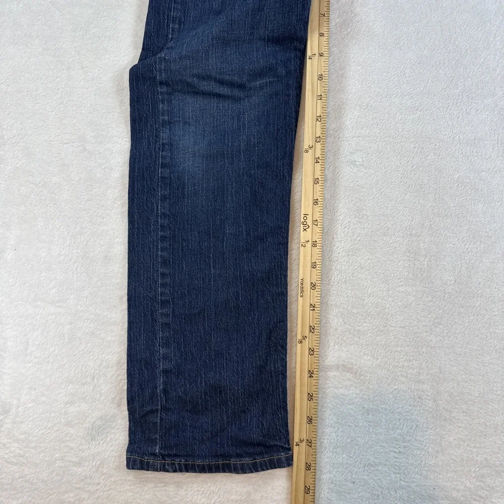 Levis 505 Jeans Mens 31x28 Blue Straight Dark Wash Denim Mid Rise Workwear‎