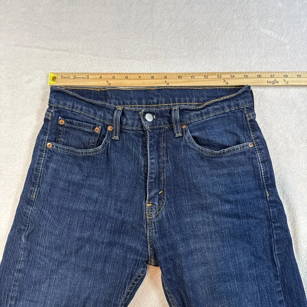 Levis 505 Jeans Mens 31x28 Blue Straight Dark Wash Denim Mid Rise Workwear‎