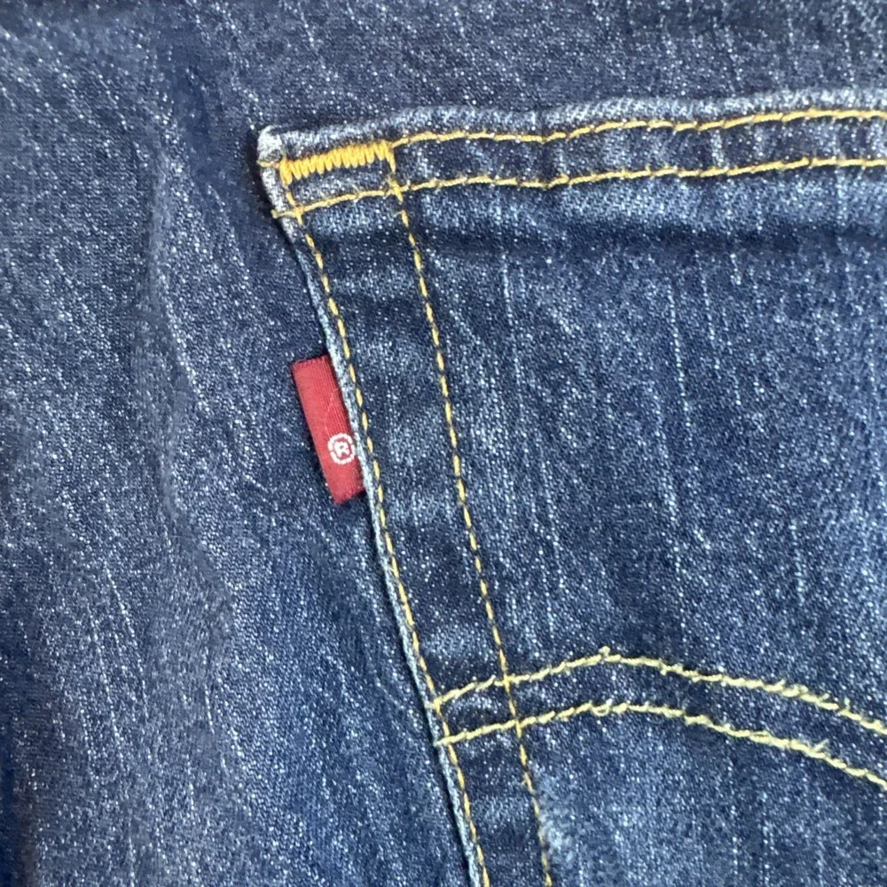 Levis 505 Jeans Mens 31x28 Blue Straight Dark Wash Denim Mid Rise Workwear‎