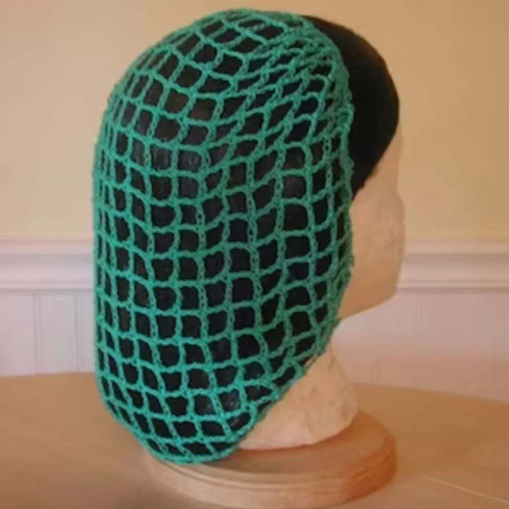 Deep Green pinup hair net snood pinup rockabilly