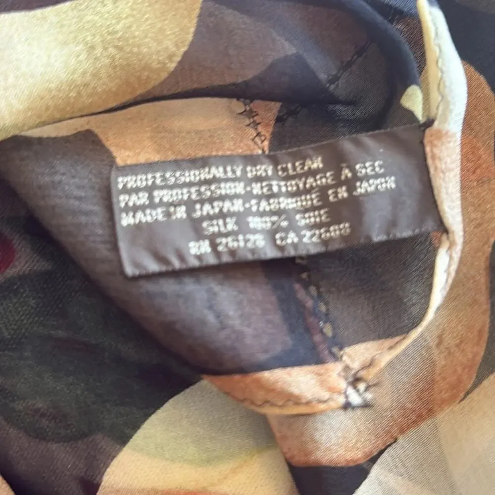 Echo Silk with Earthy Tones scarf