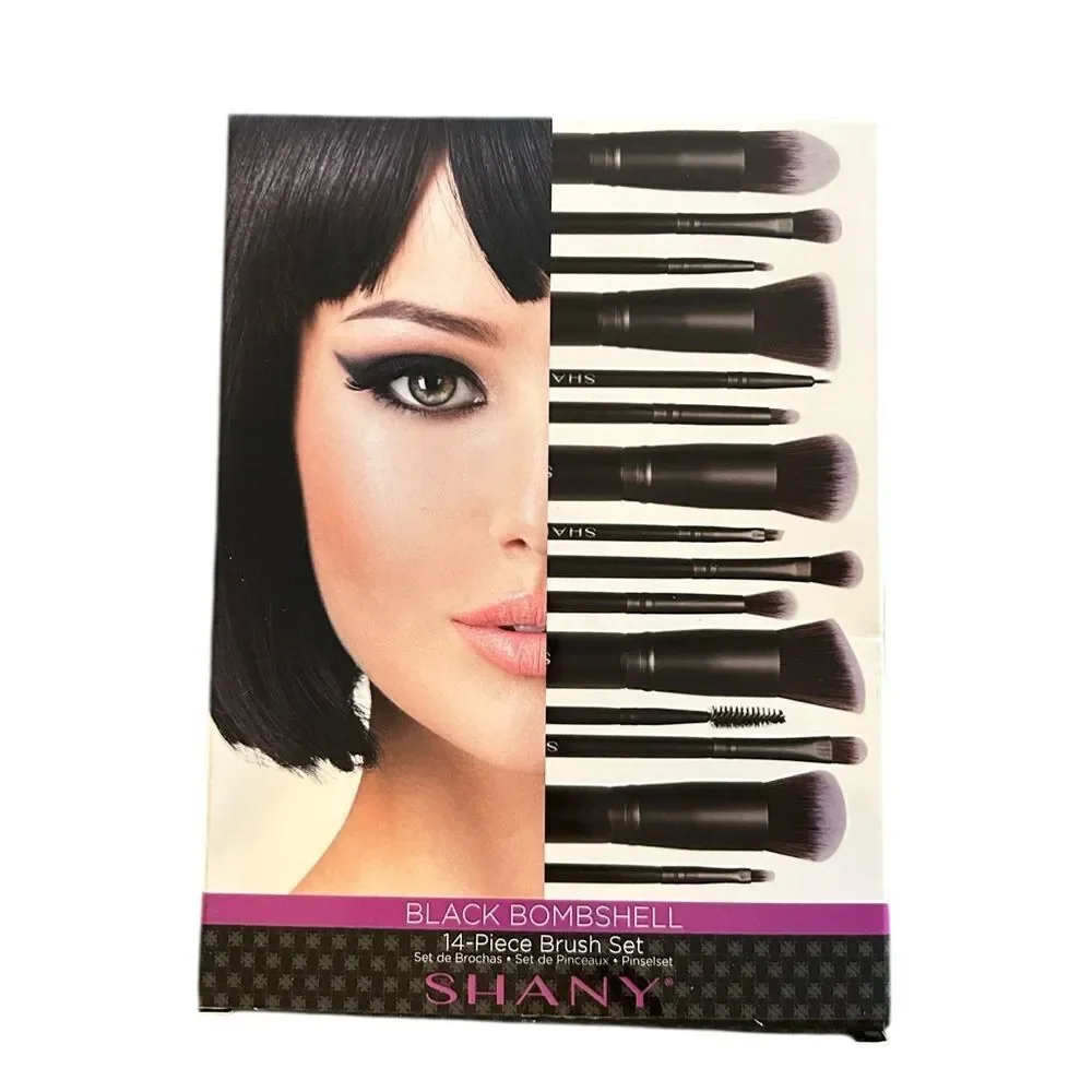 NEW Shany Black Bombshell 14 Piece Brush Set