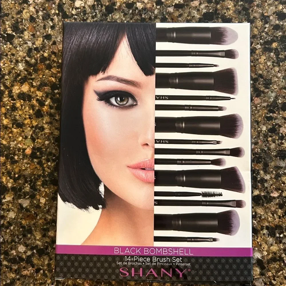 NEW Shany Black Bombshell 14 Piece Brush Set
