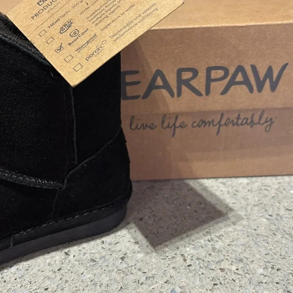 BEARPAW Rosaline Toddler Suede, sheepskin & Wool blend lined booties - 9