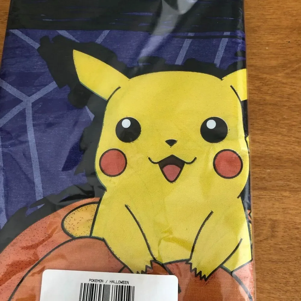 Pokemon Pikachu Halloween Plastic Tablecloth Cover 54x96