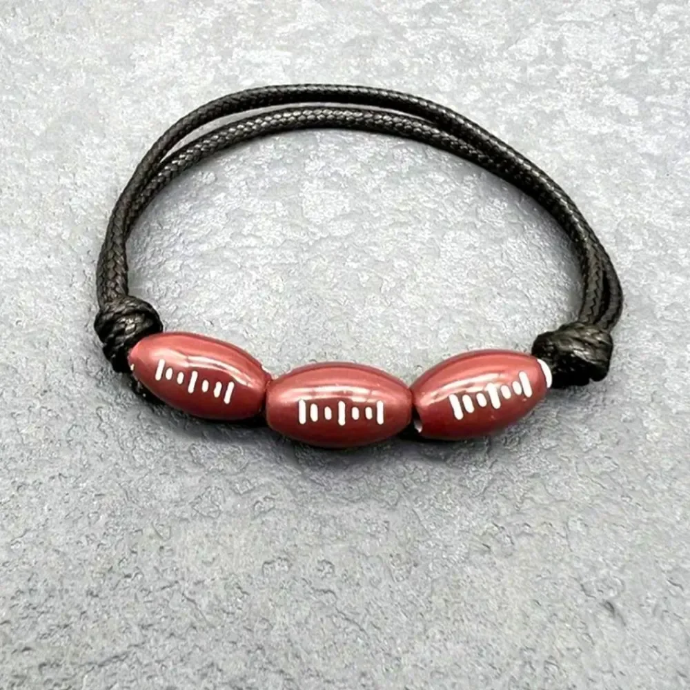 Unisex kids' football adjustable charm bracelet