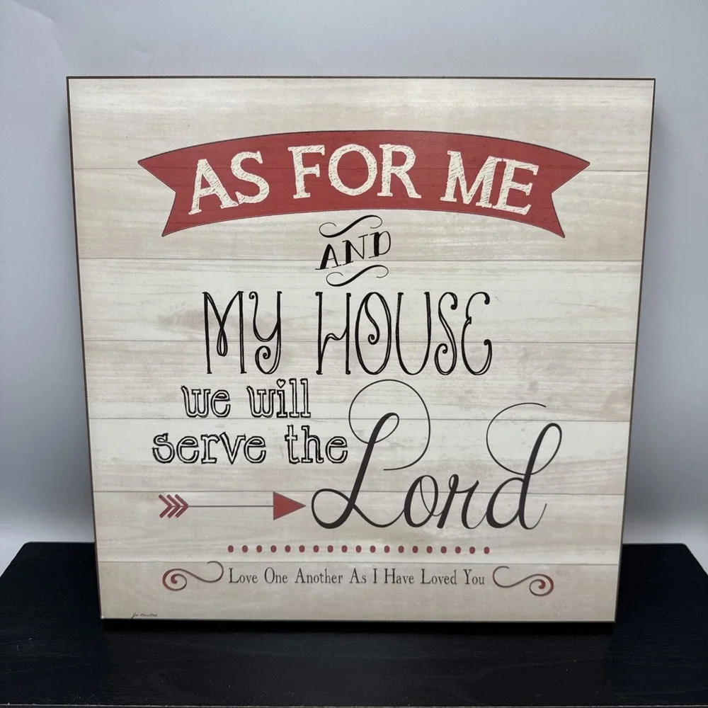 Dicksons Wall Plaque 12x12 As For Me And My‎ House Serve The Lord Wood Sign USA