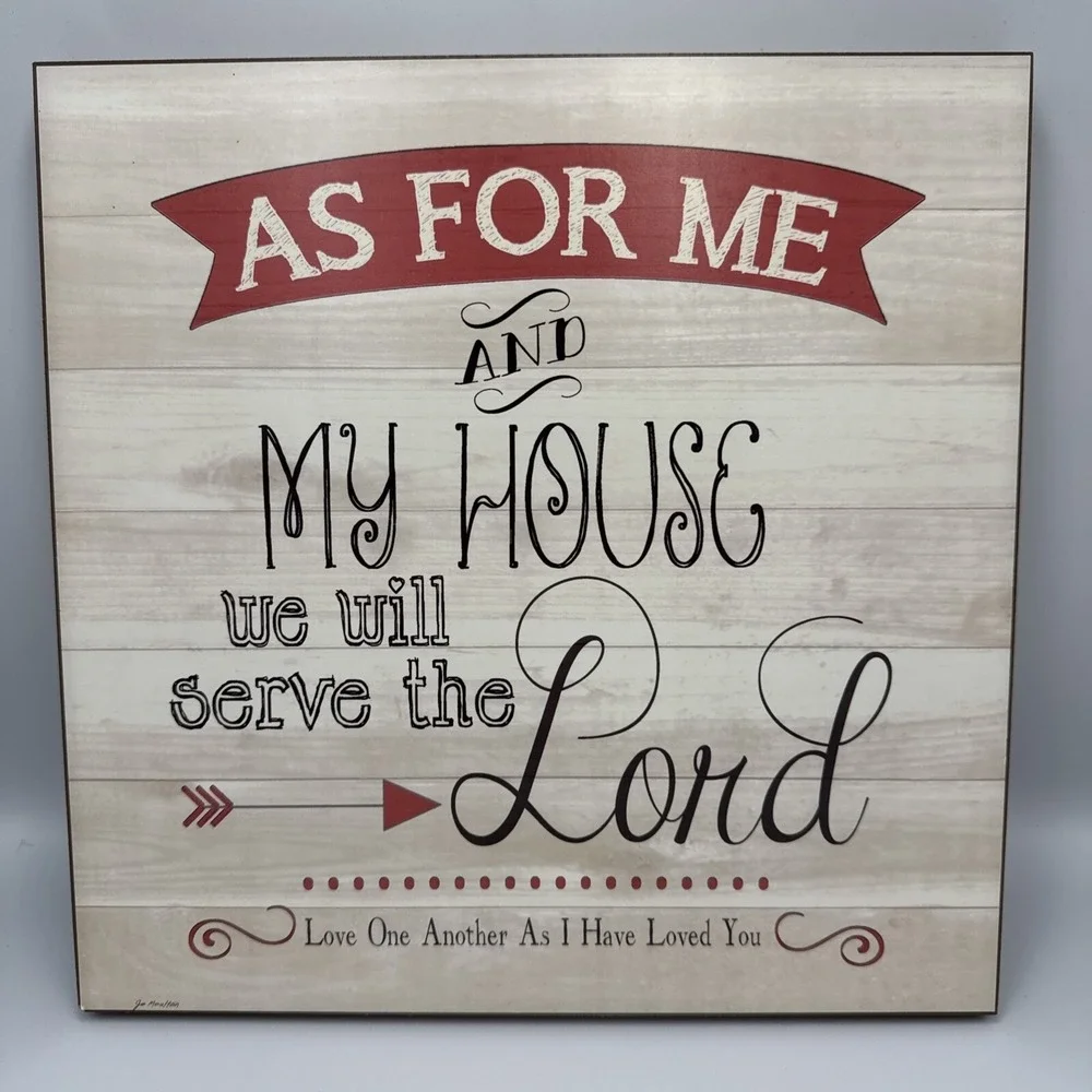 Dicksons Wall Plaque 12x12 As For Me And My‎ House Serve The Lord Wood Sign USA