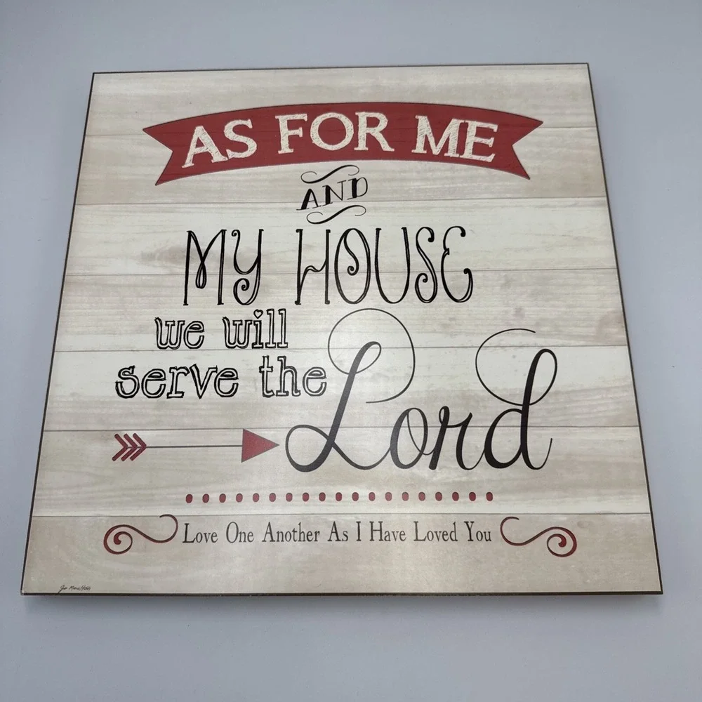 Dicksons Wall Plaque 12x12 As For Me And My‎ House Serve The Lord Wood Sign USA