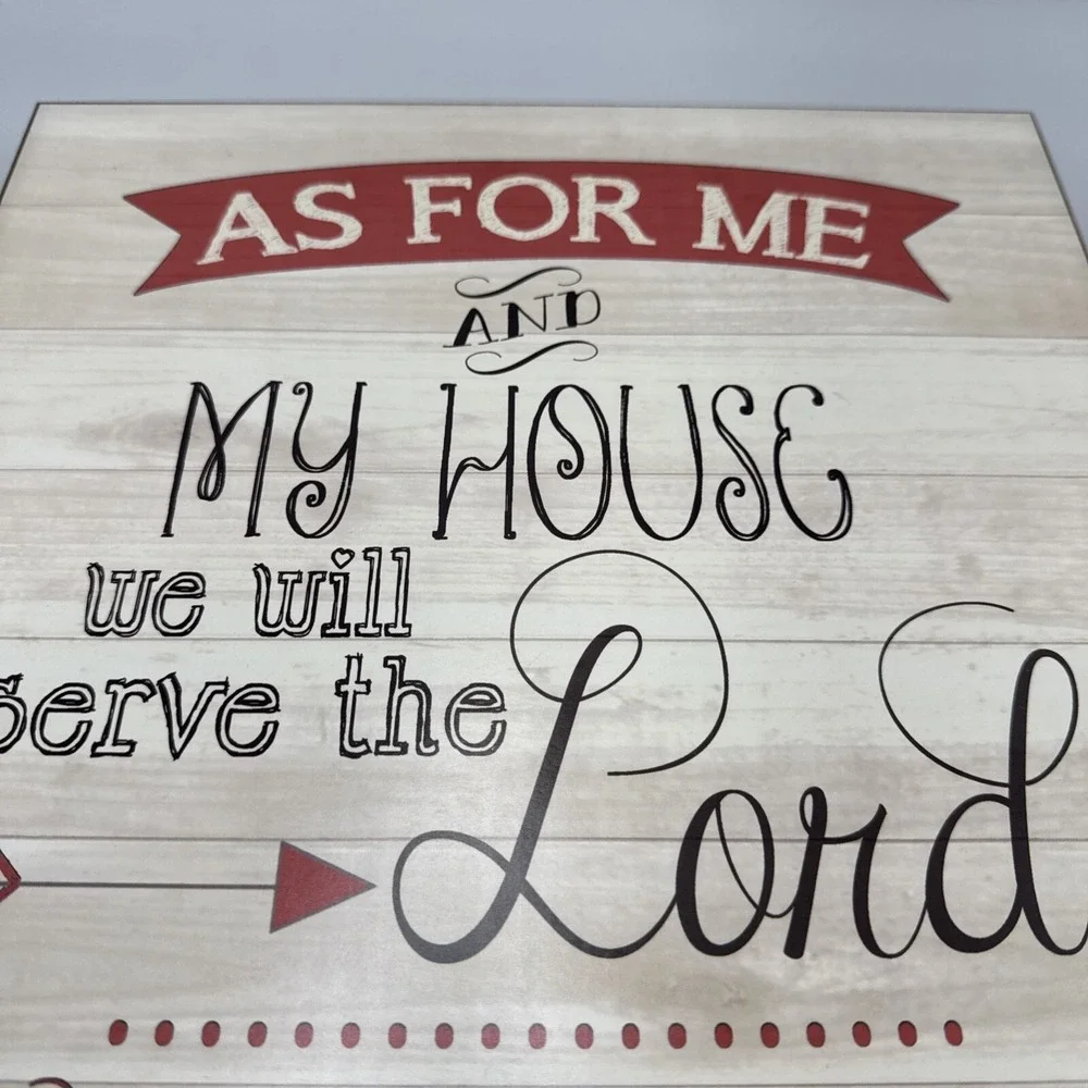 Dicksons Wall Plaque 12x12 As For Me And My‎ House Serve The Lord Wood Sign USA