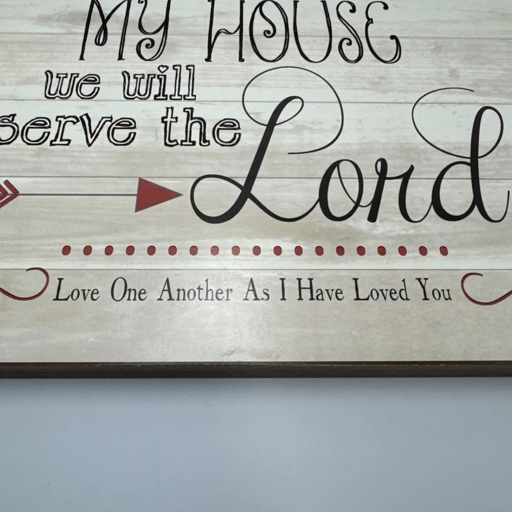 Dicksons Wall Plaque 12x12 As For Me And My‎ House Serve The Lord Wood Sign USA