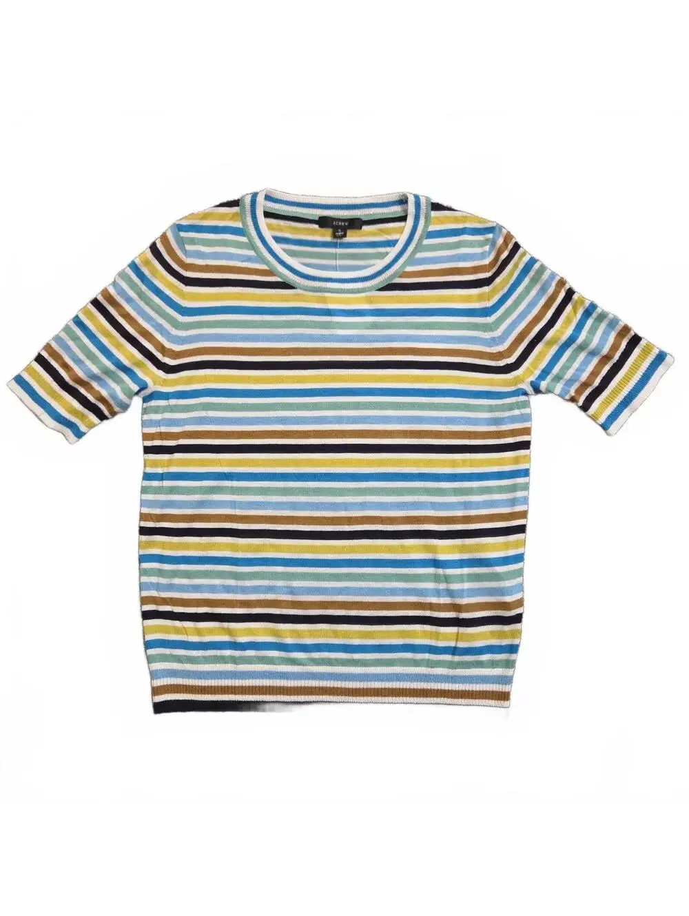 J.Crew Striped Short Sleeve Knit Sweater Size S