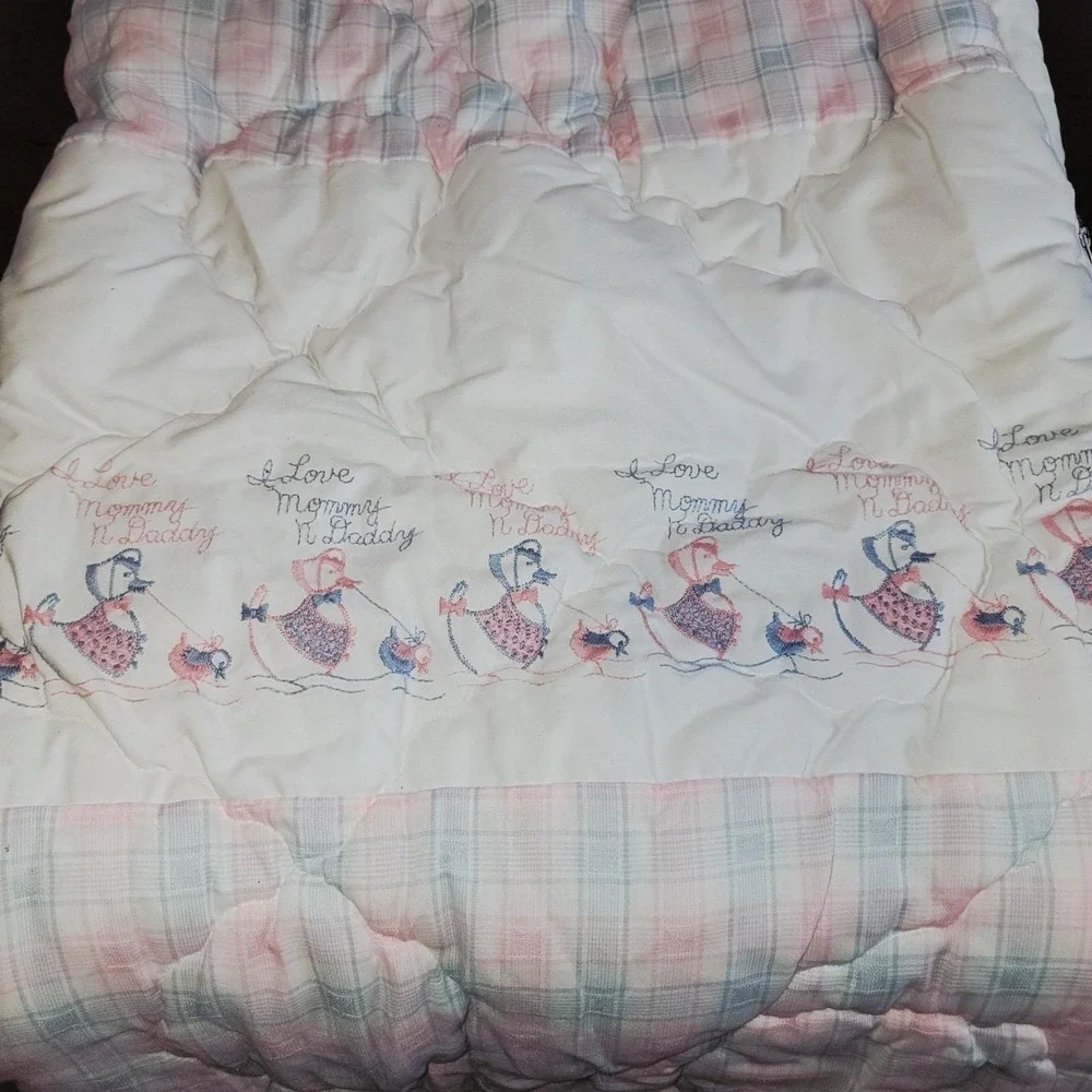 Vintage Baby Sleeping‎ Bag Infant Goose Embroidered 