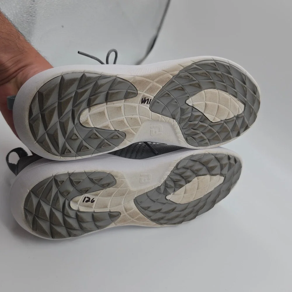 FootJoy Flex Golf Shoes Womens 8.5 Grey Excellent Spikeless Knit 95359