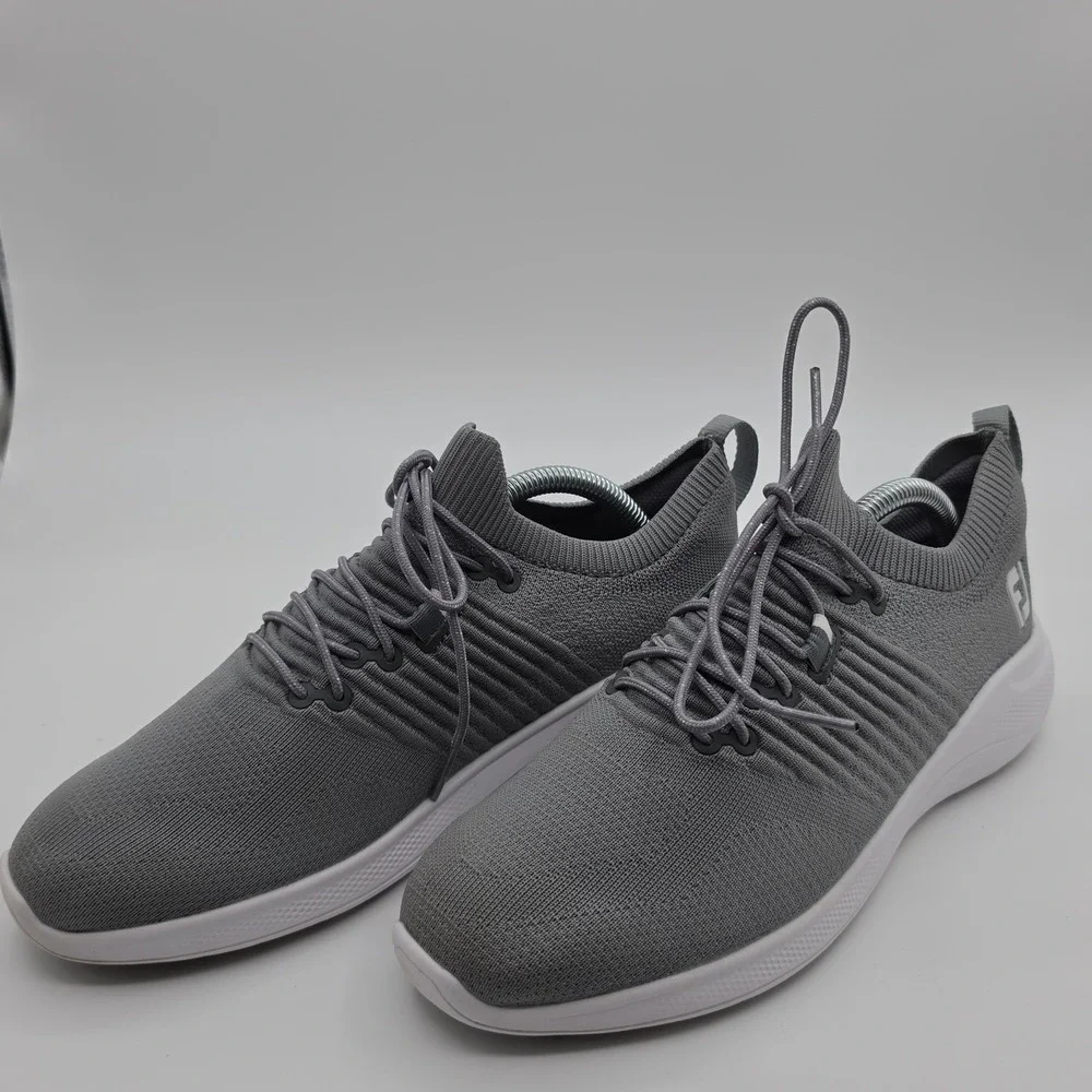 FootJoy Flex Golf Shoes Womens 8.5 Grey Excellent Spikeless Knit 95359