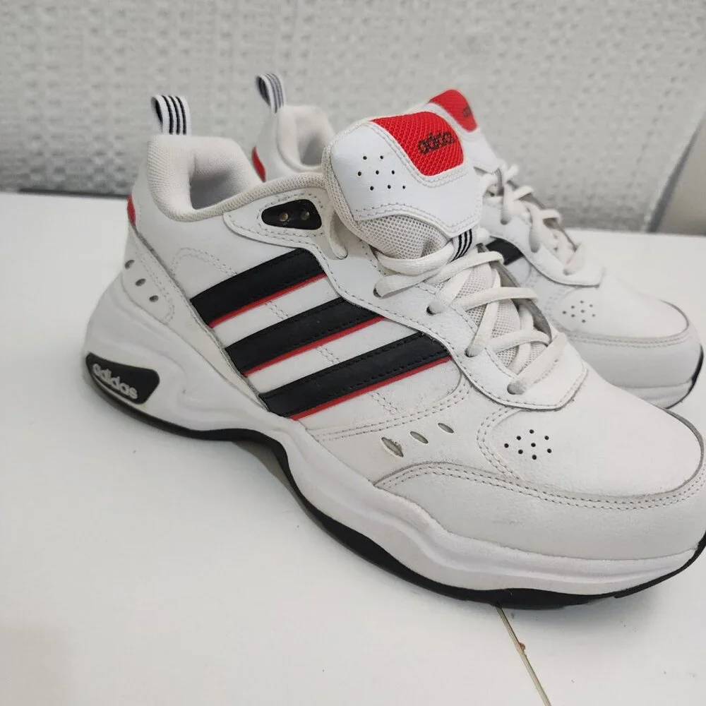 adidas Men's White and Red Strutter Chunky Sneaker Shoes Size 7