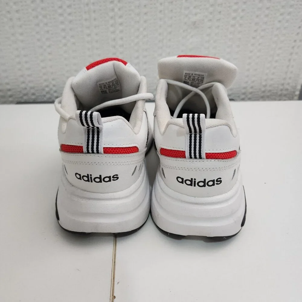adidas Men's White and Red Strutter Chunky Sneaker Shoes Size 7