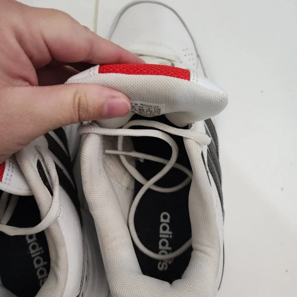 adidas Men's White and Red Strutter Chunky Sneaker Shoes Size 7