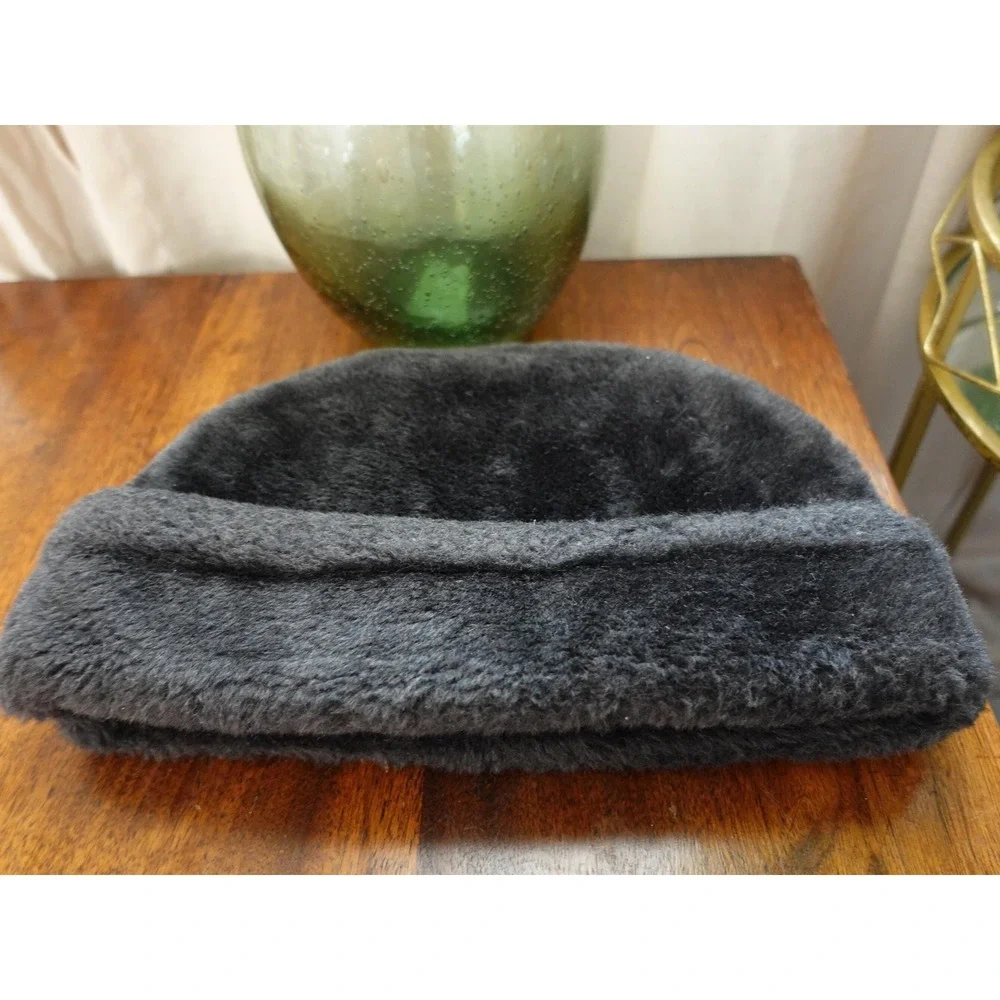 Vintage brown faux fur hat size M winter‎ cozy outerwear