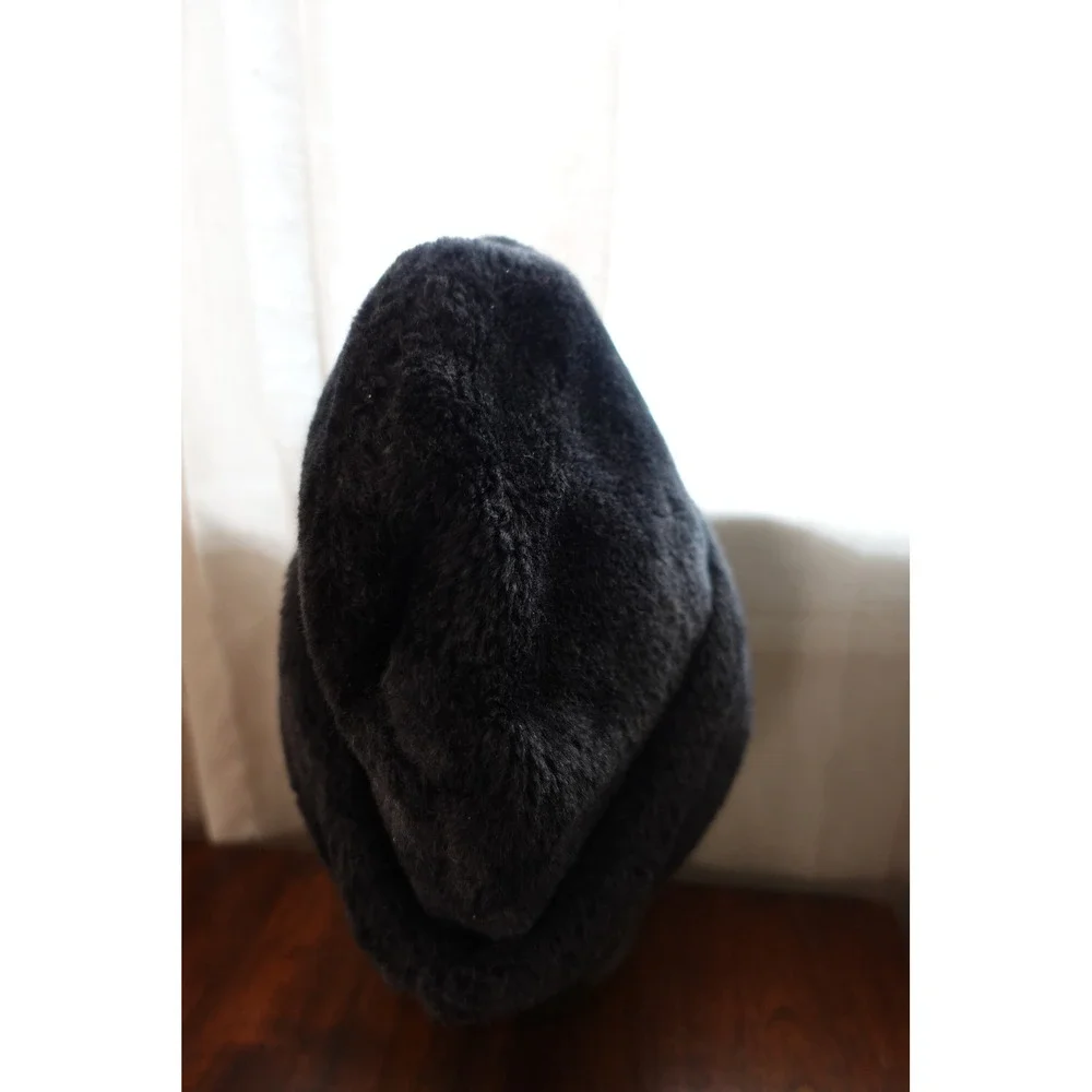 Vintage brown faux fur hat size M winter‎ cozy outerwear