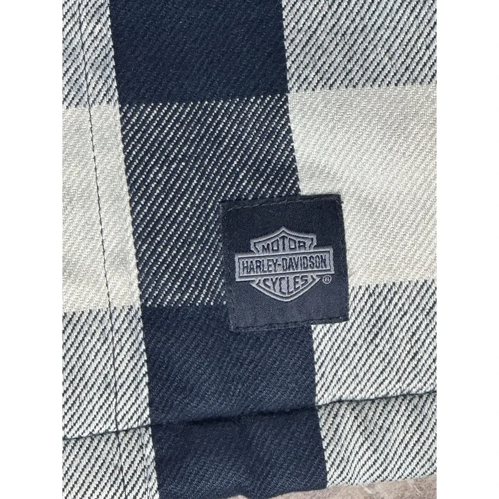 Harley-Davidson Men's XL Sherpa Lined Buffalo Plaid Shirt Jacket Flannel