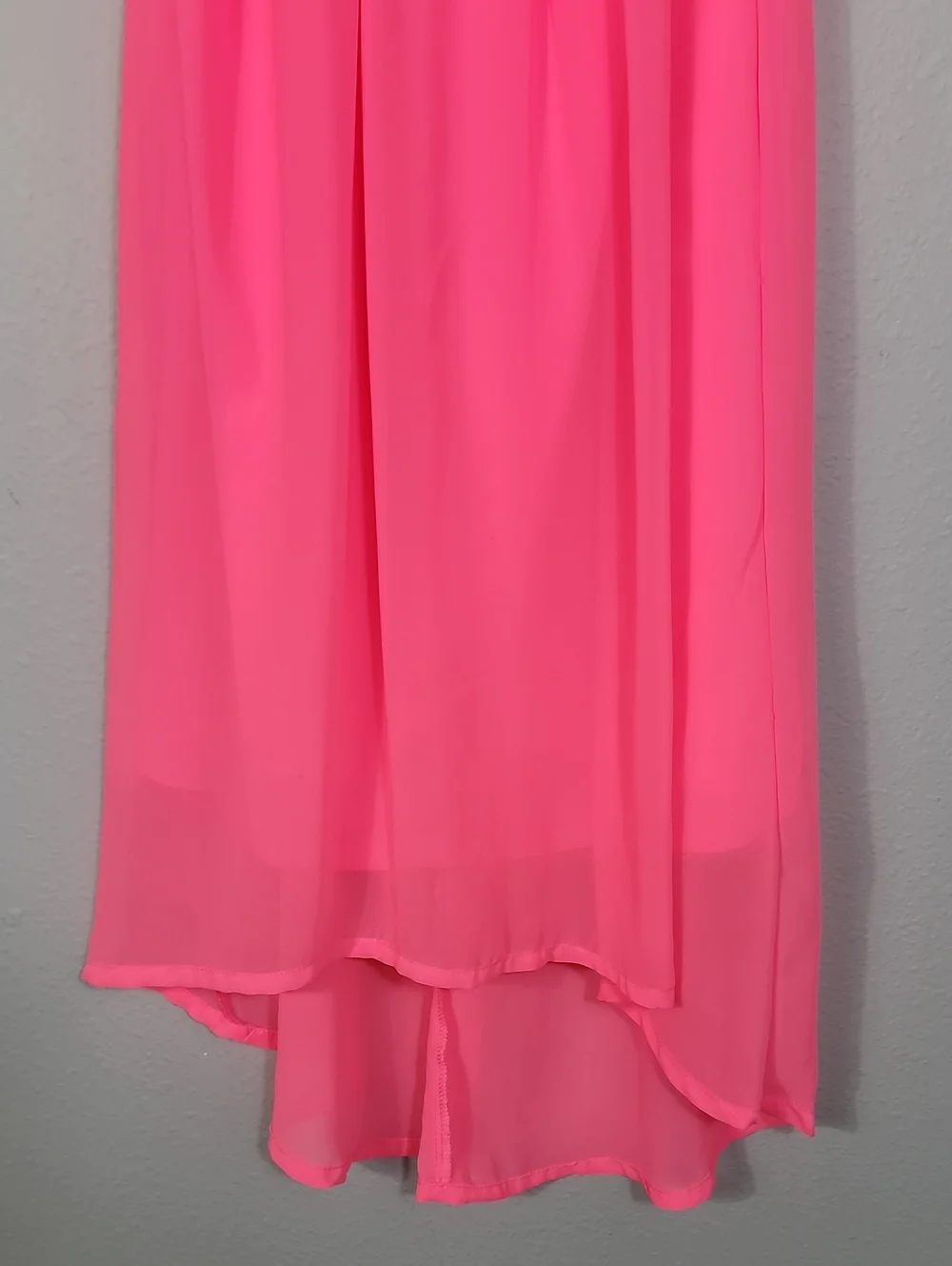 Japna Girls High Low Dress Size 12 Bright Pink Embroidered Summer Boho Colorful