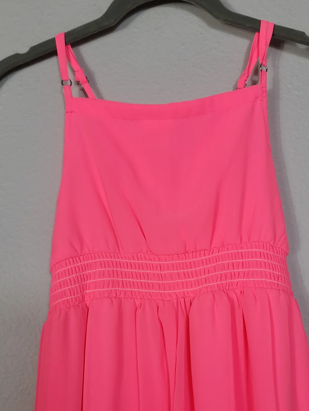 Japna Girls High Low Dress Size 12 Bright Pink Embroidered Summer Boho Colorful