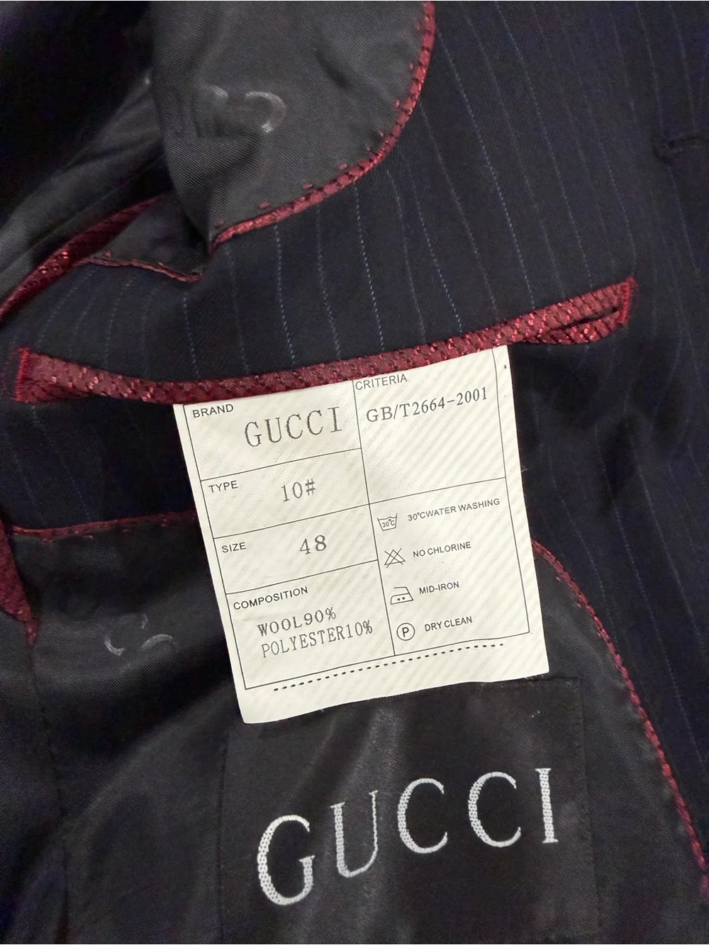 Gucci Charcoal Pinstripe Two-Piece Suit