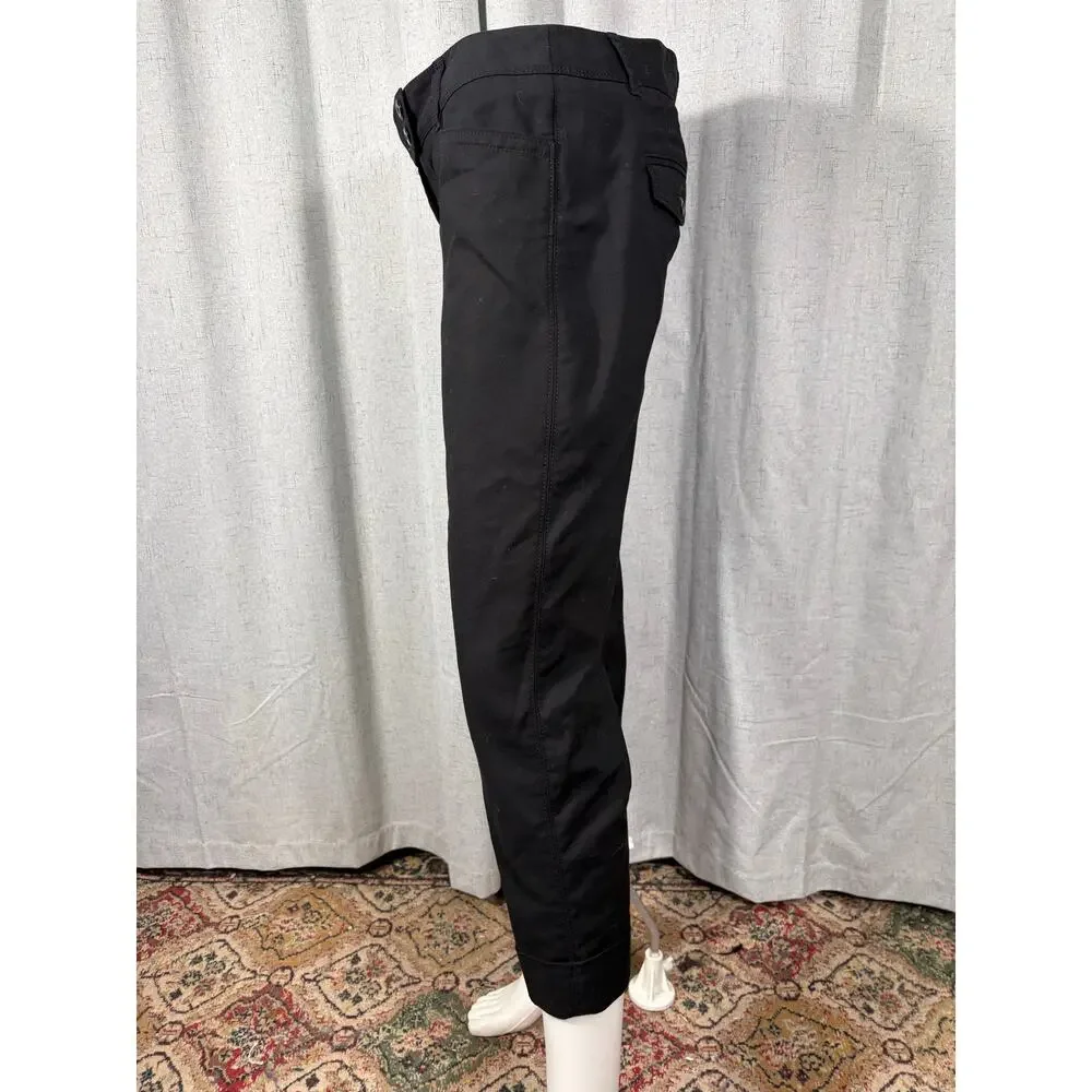 White House Black Market Perfect Form Slim Ankle Pants Trousers Size 6 Black
