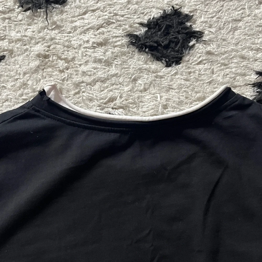 Amici by Baci size(look @ measurements) black and White Women's Top