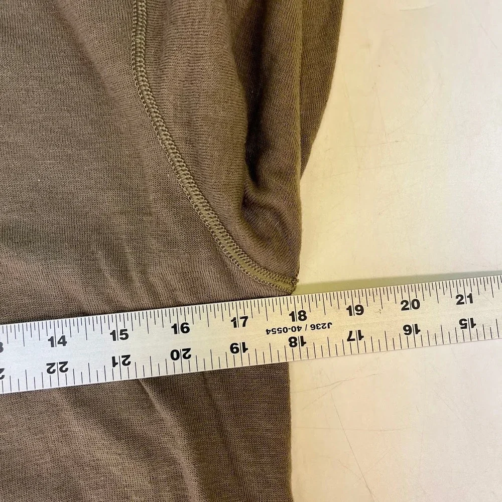 Duofold Mens Merino Wool Blend Thermal Base Layer Set Brown Medium Long John Top
