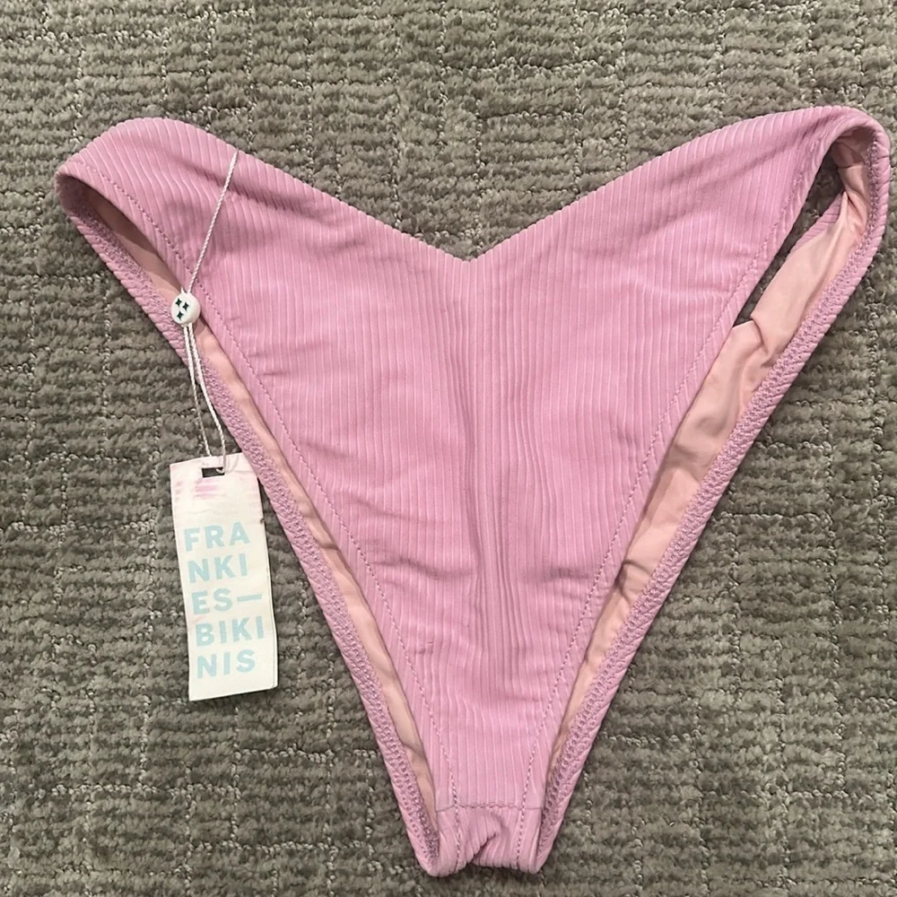 Frankie's Bikinis Light Pink Swim Bottom M